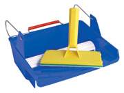 PadBRUSH Painting Set includes an 8 inch PadBRUSH and a Tray with Paint Transfer Wheel