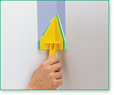The Corner PadBRUSH is designed for painting both surfaces of an inside corner at the same time.