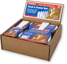 Crack and Groove Tools in a counter display box