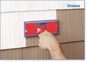 Padco Exterior Paint & Stain Pads are great for shakes.